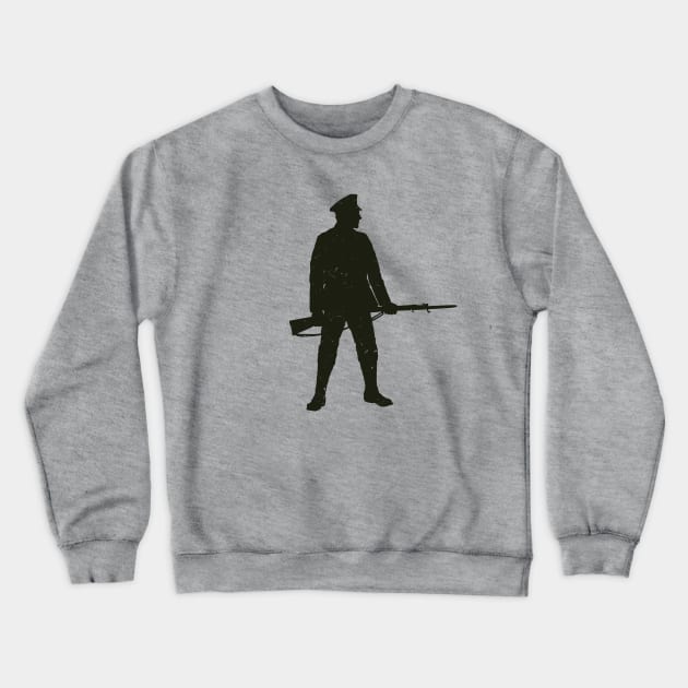 WW1 British Soldier Silhouette Crewneck Sweatshirt by Distant War